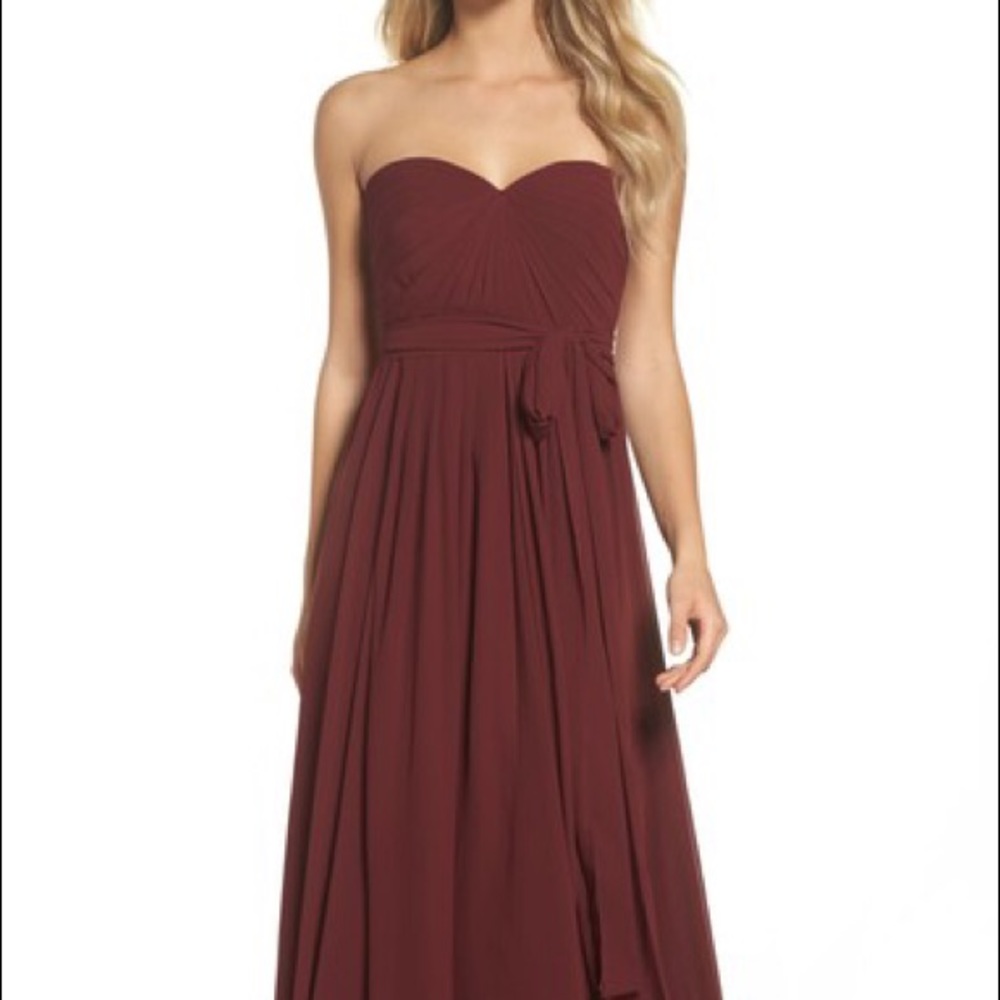 Jenny Yoo Mira Convertible Strapless Chiffon Gown